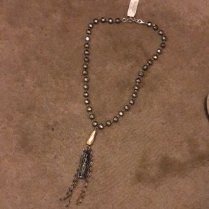 Lucky brand adjustable  long necklace two tone NWT